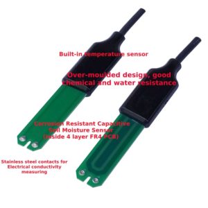 non contact capacitive USB  soil moisture temperature sensor